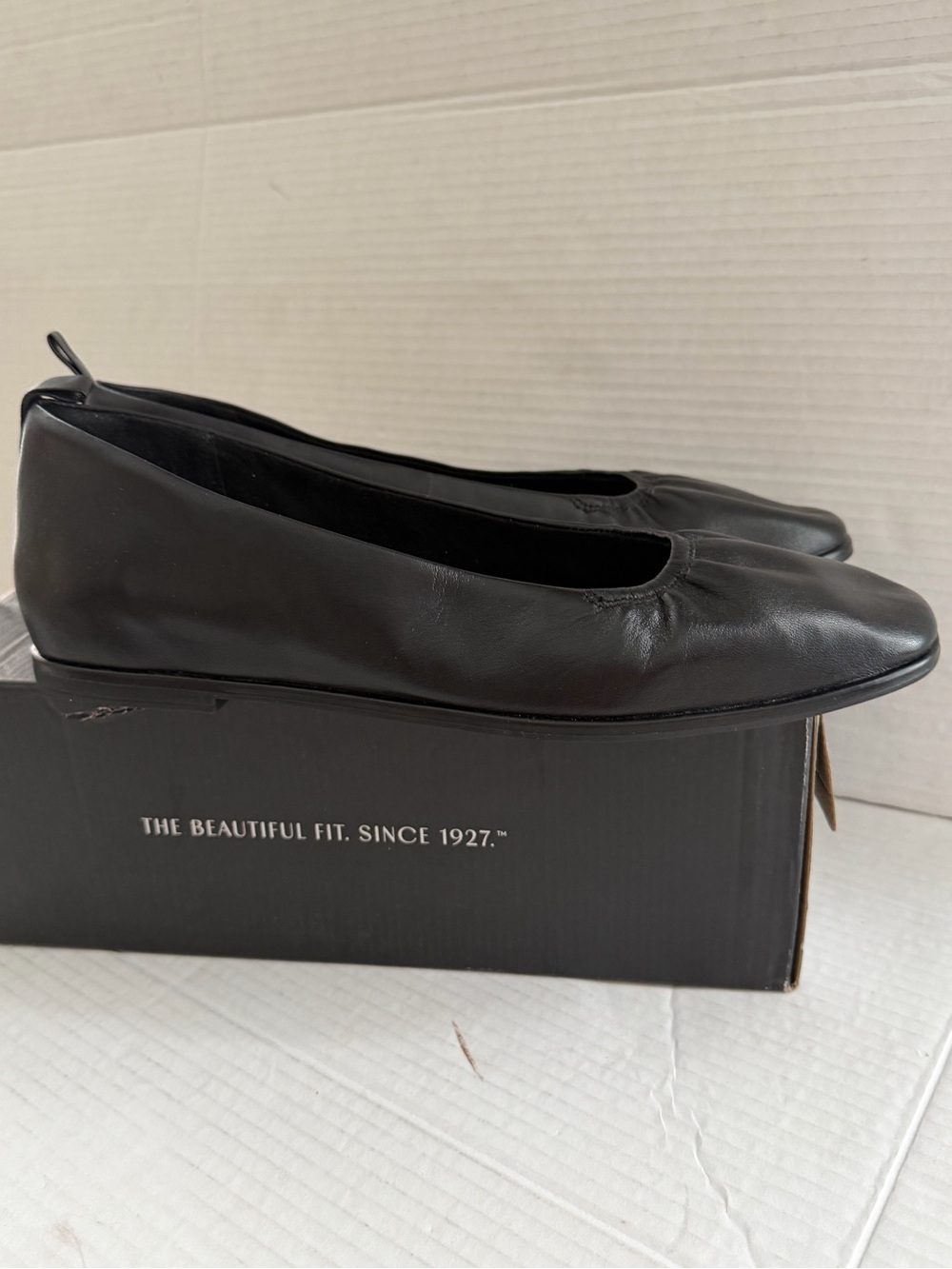 Naturalizer Women's Estie Square Toe Ballet Flats black leather Size 11 Wide NEW - Picture 3 of 9